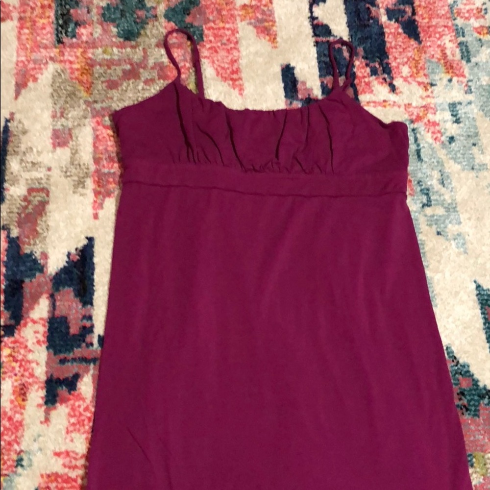 Loft Magenta Spaghetti Strap Dress